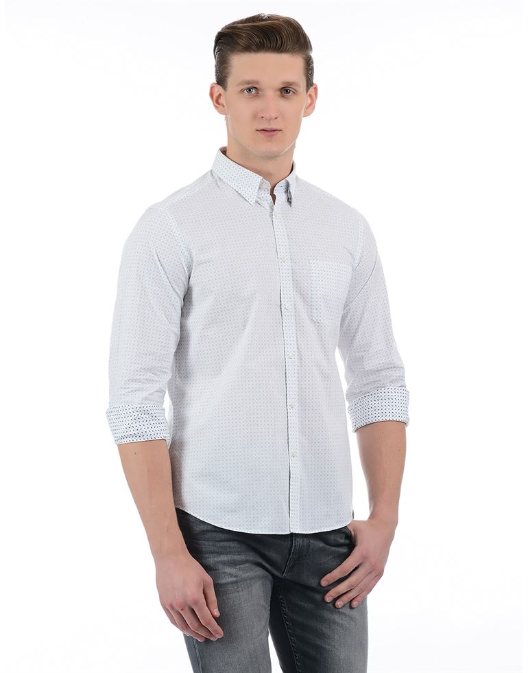 Indian Terrain Casual Wear Self Design Men Shirt